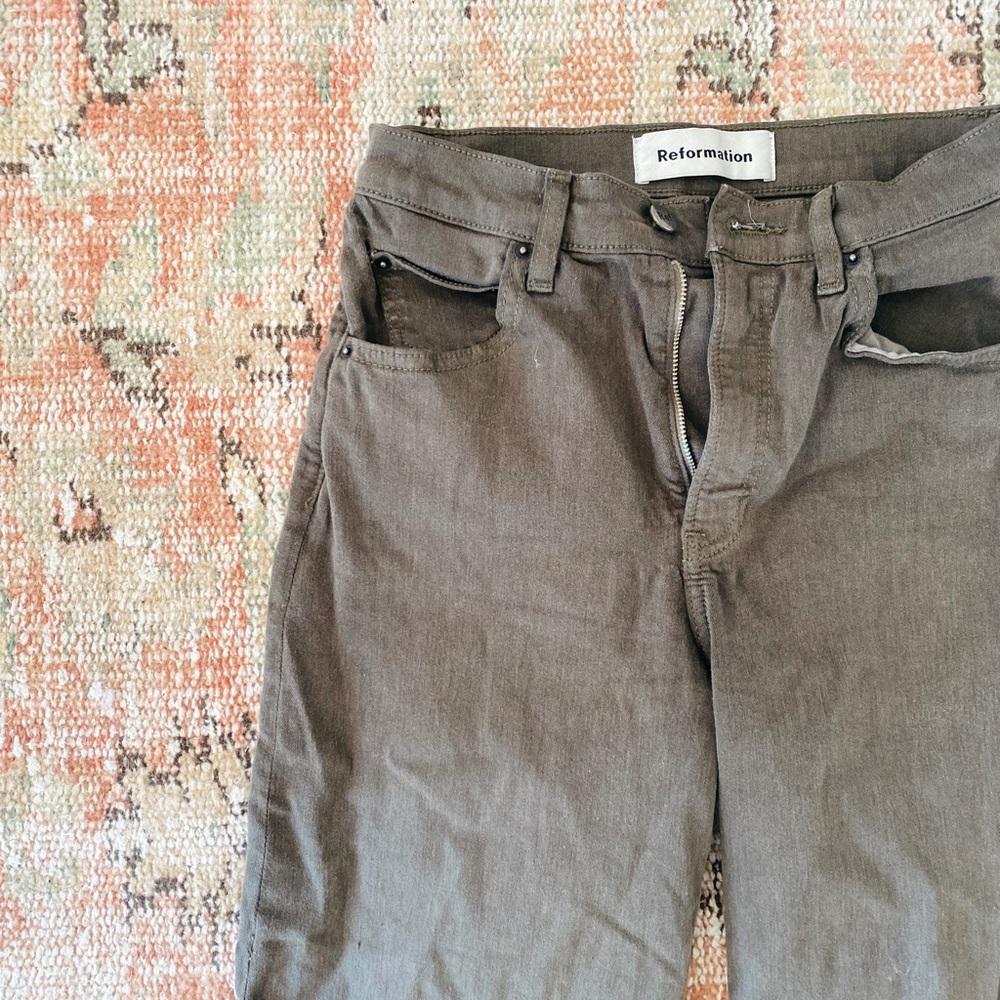 Reformation stretch flood jeans size 25